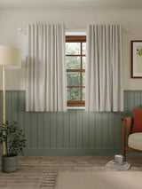 John Lewis Conwy Stripe Lined Hidden Tab Top Curtains W228 x D137cm - Putty - Kazoop 