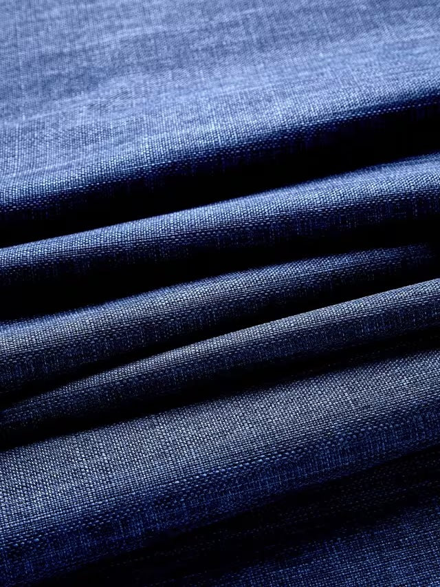 John Lewis Textured Blackout Lined Pencil Pleat Curtains W167 x D274cm Navy