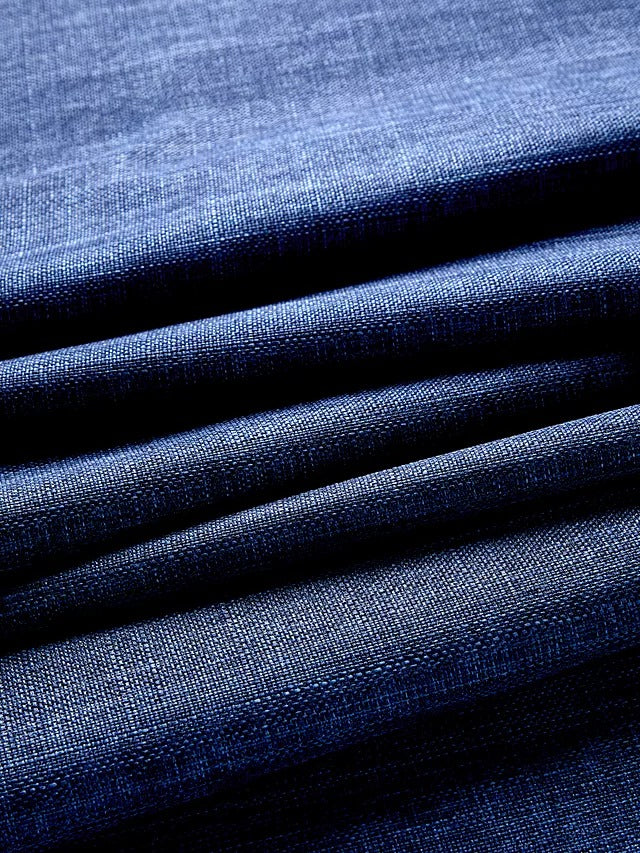 John Lewis Textured Weave Polyester Eyelet Curtains W228 x Drop 228cm - Navy - Kazoop 