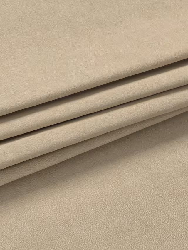 John Lewis Textured Pair Blackout Pencil Pleat Curtains 228x228cm - Oatmeal