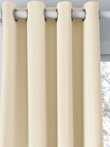 John Lewis Textured Pair Blackout Lined Eyelet Curtains 228 x 228cm - Cream