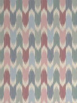 John Lewis Valle Ikat Pair Lined Eyelet Curtains W167 x D228cm - Deep Red