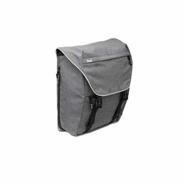 BECK Sporty Polyester Single Pannier Cycle Bag With Reflective Elements Grey