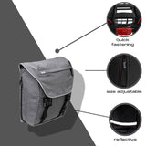 BECK Sporty Polyester Single Pannier Cycle Bag With Reflective Elements Grey