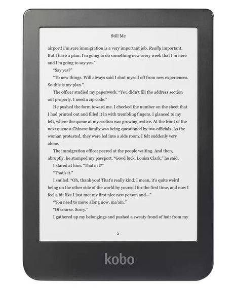 Kobo Clara HD 6" Illuminated Touch Screen 8GB Wi-Fi eReader - Black - Kazoop 