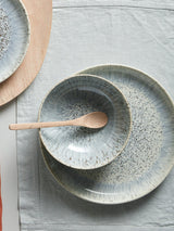 Denby Halo Speckle Stoneware Coupe Dinnerware Set 12 Pieces 4 Settings Grey