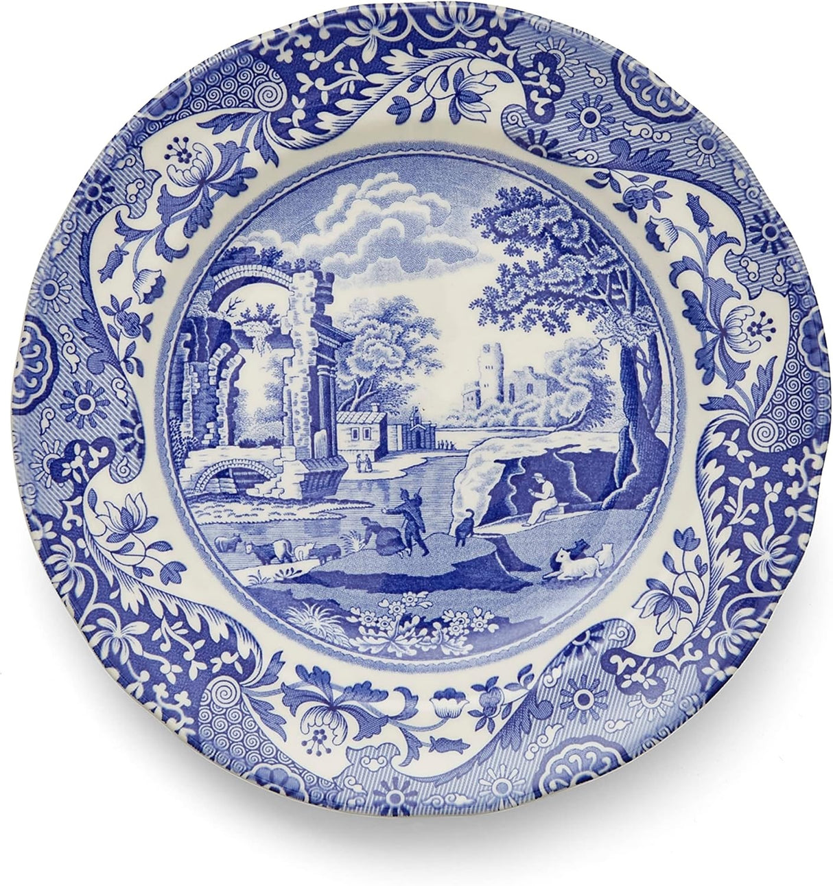 Spode Blue Italian Microwave Safe Dinnerware 12 Piece Set - Blue/White