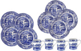 Spode Blue Italian Microwave Safe Dinnerware 12 Piece Set - Blue/White