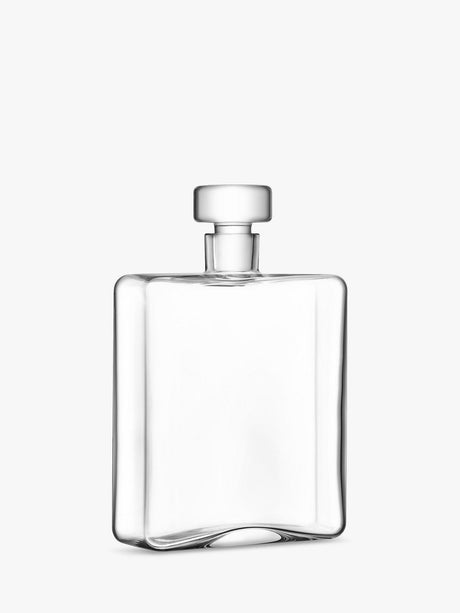 LSA International Cask Whisky 1L Oblong Decanter & 2 Decanter Gift Set Clear