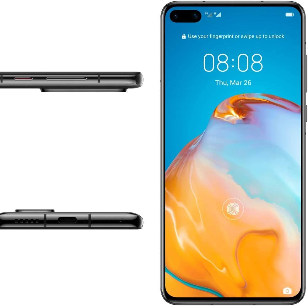 Huawei P40 6.1'' 5G Android Smartphone 128GB Unlocked Dual-Sim - Black - Kazoop 