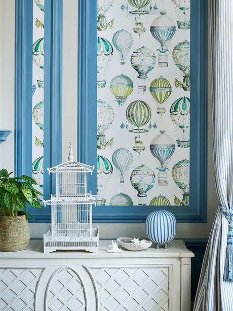 Manuel Canovas 3079/04 L'Envol Baloons Wallpaper L10m x W68.5cm - Green - Kazoop 