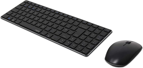 Rapoo 9300M Bluetooth Wireless Desktop Keyboard & Mouse - Black - Kazoop 