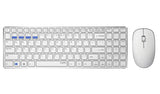 Rapoo 9300M Wireless Bluetooth Desktop Keyboard and Mouse - White - Kazoop 