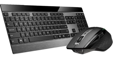 Rapoo 9900M Wireless Ultra-slim Desktop Keyboard & Mouse - Metal Grey - Kazoop 