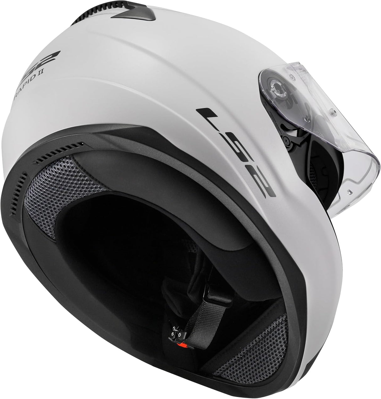 LS2 Rapid II Protective Full Face Motorcycle Helmet - Gloss White - XL