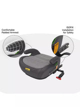 Jovikids Ohho Isofix Booster Backless Portable Car Seat With Armrest - Black