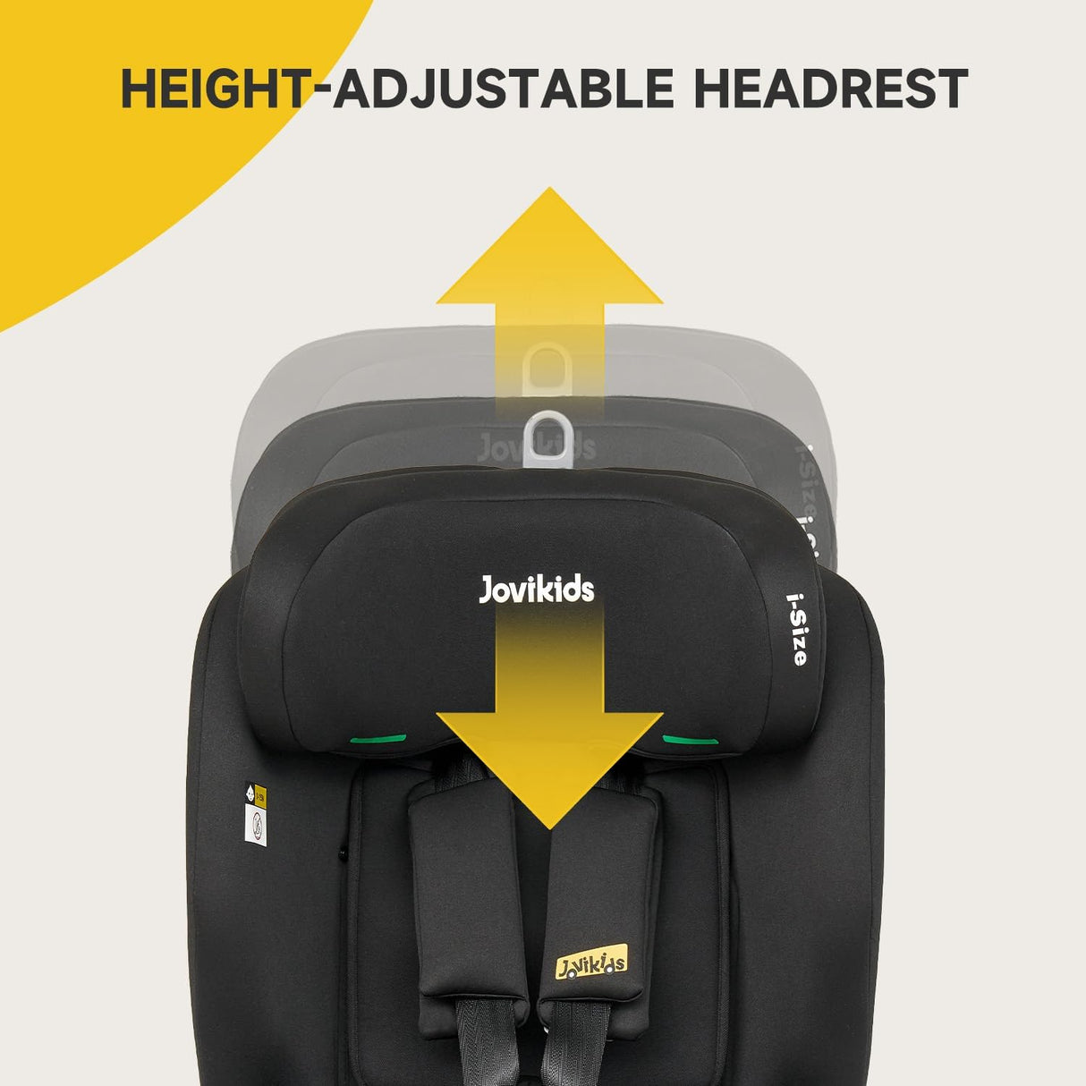 JoviKids Cici TT 1/2/3 15 Months to 12 Years ISOFIX Toddler Car Seat - Black