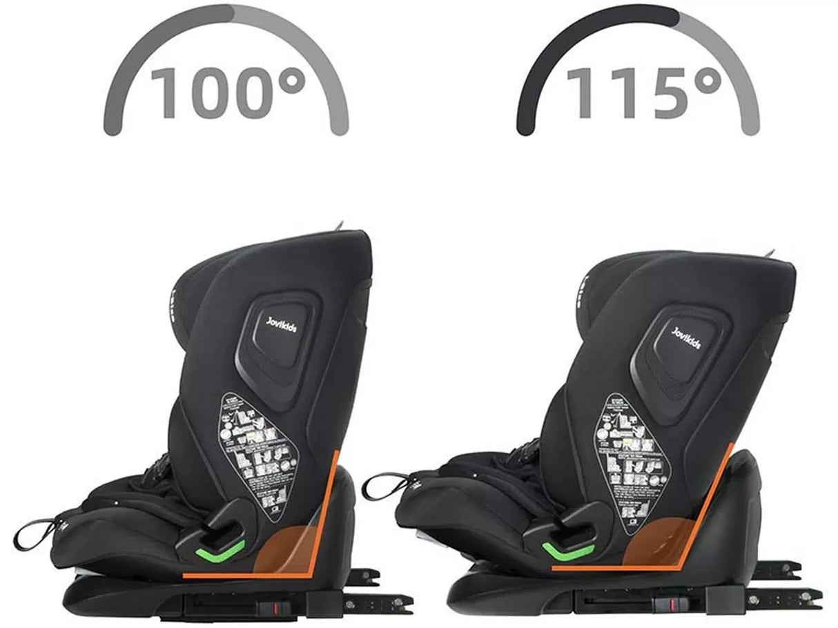 JoviKids Cici TT 1/2/3 15 Months to 12 Years ISOFIX Toddler Car Seat - Black