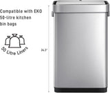 EKO Deluxe Mirage 50L Kitchen Recycling Sensor Waste Bin - Stainless Steel