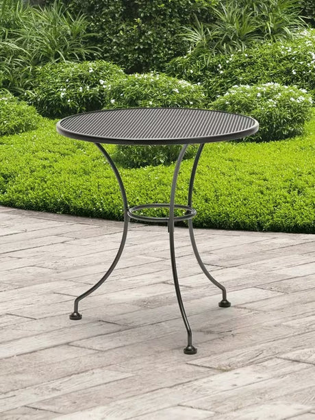 Kettler 2-Seater Round Mesh Top Garden Bistro Table 70cm - Iron Grey - Kazoop 