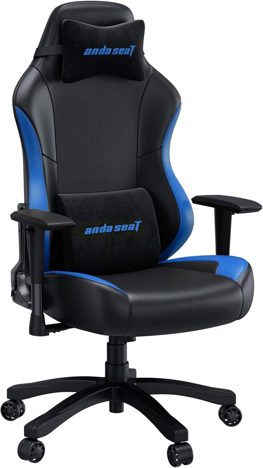 Anda Seat Luna Premium Large Ergonomic Reclining Gaming Chair - Black/Blue