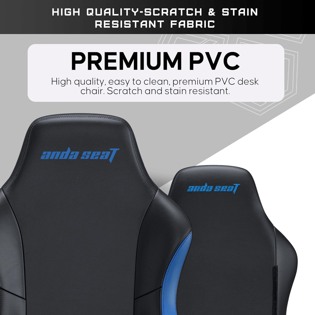 Anda Seat Luna Premium Large Ergonomic Reclining Gaming Chair - Black/Blue