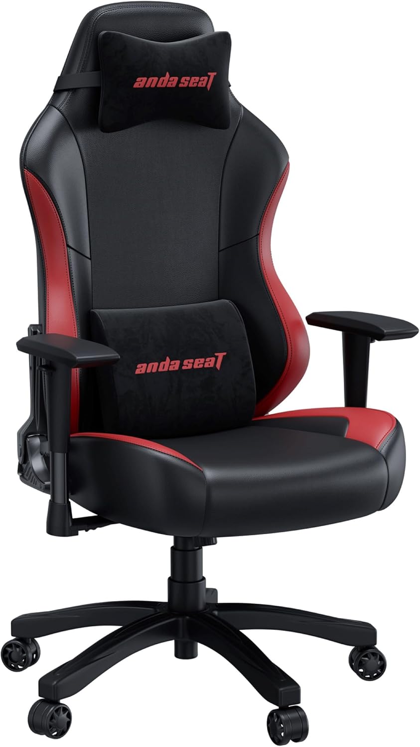 Anda seaT Luna Premium Large Ergonomic Reclining Gaming Chair - Black/Red