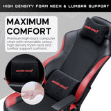 Anda seaT Luna Premium Large Ergonomic Reclining Gaming Chair - Black/Red