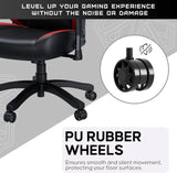Anda seaT Luna Premium Large Ergonomic Reclining Gaming Chair - Black/Red