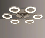 John Lewis & Partners Boyd Semi Flush 6 Arm LED Ceiling Light - Matt Nickel