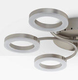 John Lewis & Partners Boyd Semi Flush 6 Arm LED Ceiling Light - Matt Nickel