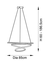 Bay Lighting Odessa Modern LED Dining Room Pendant Ceiling Light - Gold