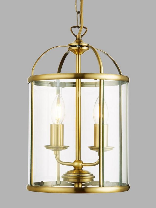 John Lewis Walker 2 Light Victorian Style Ceiling Lantern - Brass
