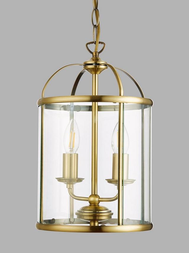 John Lewis Walker 2 Light Victorian Style Ceiling Lantern - Brass