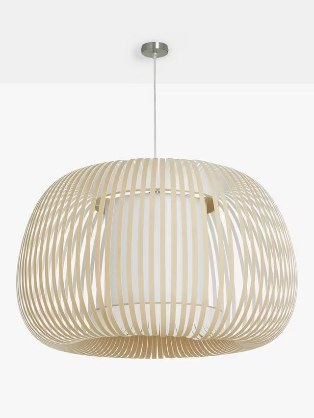 John Lewis Harmony 75cm XL Ribbon Adjustable Pendant Ceiling Light - Natural