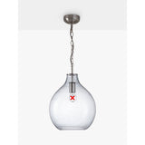 John Lewis Selsey Glass Dimmable Pendant Ceiling Light H45 x Dia32cm - Blue