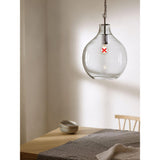 John Lewis Selsey Glass Dimmable Pendant Ceiling Light H45 x Dia32cm - Blue