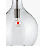 John Lewis Selsey Glass Dimmable Pendant Ceiling Light H45 x Dia32cm - Blue