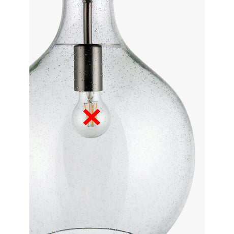 John Lewis Selsey Glass Dimmable Pendant Ceiling Light H45 x Dia32cm - Blue