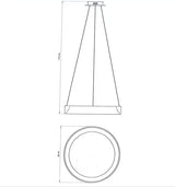 John Lewis Leif LED Ribbed Hoop Decorative Ceiling Light Dia.60cm - White