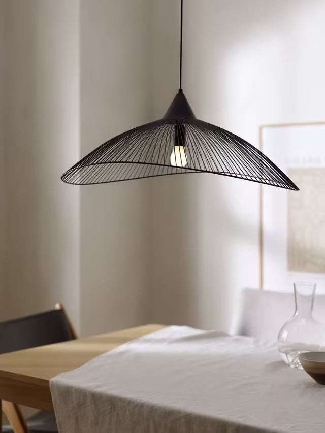 John Lewis Hiko Metal Medium 65cm Modern Pendant Ceiling Light - Black