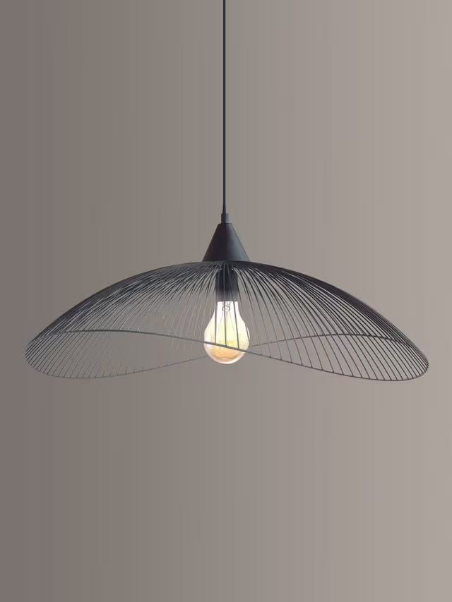 John Lewis Hiko Metal Medium 65cm Modern Pendant Ceiling Light - Black