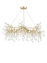 Laura Ashley Willow Crystal Grande Dimmable Pendant Ceiling Light Champagne