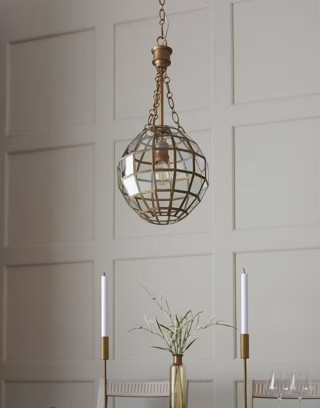 John Lewis Diya Antique Style Decorative Ceiling Pendant Light - Brass