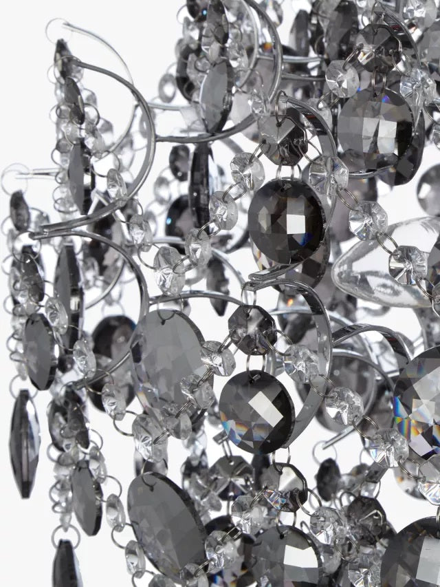 John Lewis Paris Crystal Ceiling Light Chandelier 60 x 42cm - Smoke & Clear