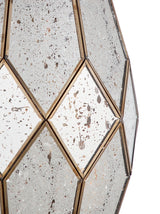 John Lewis Romy Easy-to-Fit Mirrored Ceiling Shade H28 x Dia.22cm - Gold