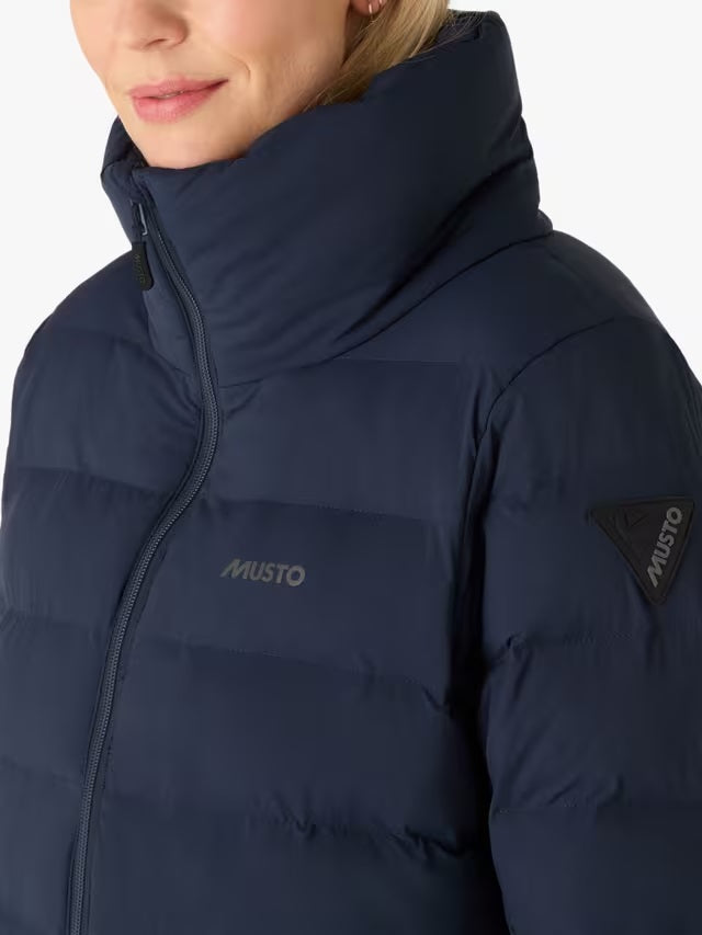 Musto Women's Breathable Insulated High Neck Puffer Jacket - Navy - Size 16
