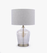 Laura Ashley Ockley Glass 3-Stage Touch Table Lamp - Antique Brass/Grey