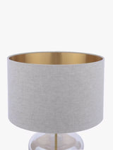 Laura Ashley Ockley Glass 3-Stage Touch Table Lamp - Antique Brass/Grey