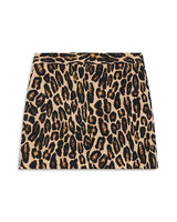 Theory Womens Wool Blend Leopard Print Zip Closure Mini Skirt Brown Size 10
